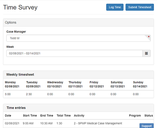 UnaCasePro - Time Survey